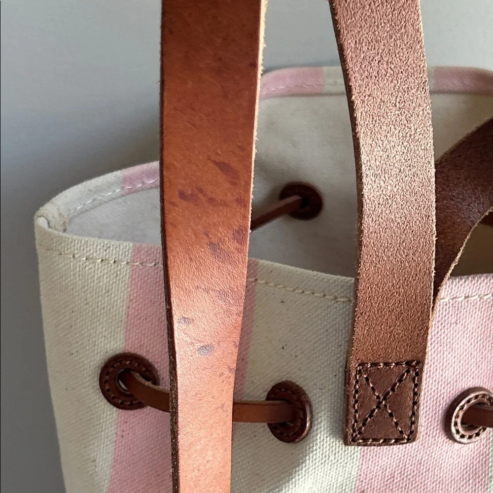 Madewell Somerset Stripe Canvas & Leather Backpack